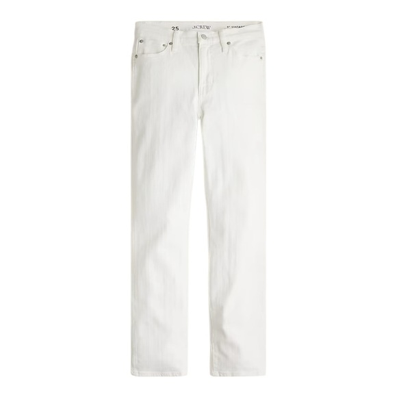 J Crew White Vintage 9 Inch Slim Straight Jean Womens Size 25 Retro 90s Slimming - Picture 4 of 15